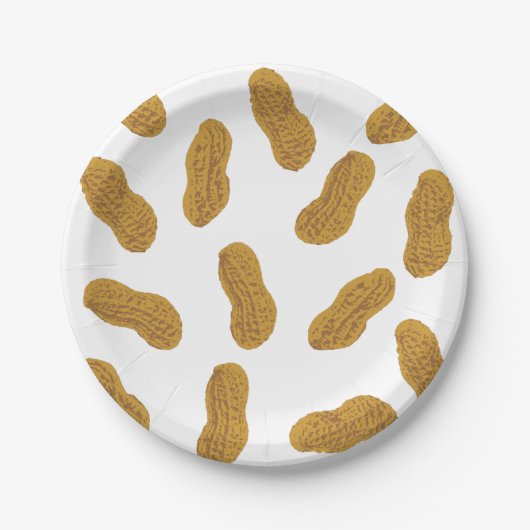 Assiettes En Carton motif cacahuètes (Devant)