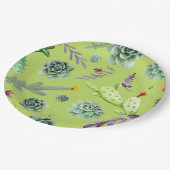 Assiettes En Carton Motif Cactus 6 (Angle)