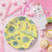 Assiettes En Carton Motif Cactus 9 (Fête)