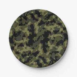 Assiettes En Carton Motif Camo