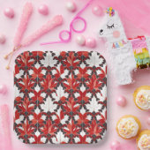 Assiettes En Carton Motif canadien créatif de feuille d'érable ID1072 (Fête)