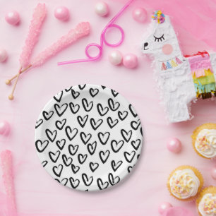 Assiettes En Carton Motif cardiaque de peinture AVC