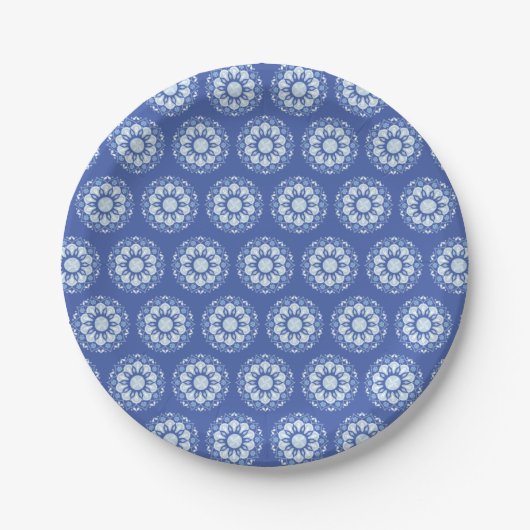 Assiettes En Carton Motif Cercle Mandala (Devant)
