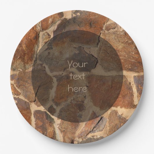 Assiettes En Carton Motif chaud de Stonewall d'or tout texte (Devant)