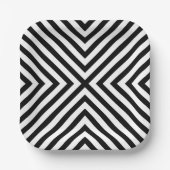 Assiettes En Carton Motif Chevron Abstrait moderne (Recto)
