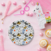 Assiettes En Carton Motif chien mignon Doodle (Fête)