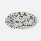 Assiettes En Carton Motif chien mignon Doodle (Angle)