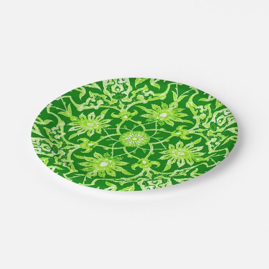 Assiettes En Carton Motif chinois Art Nouveau - Emerald Green (Angle)