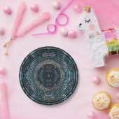 Assiettes En Carton Motif circulaire grec méandre - Clé grecque (Fête)