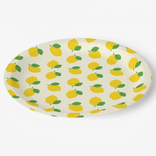 Assiettes En Carton Motif citron (Angle)