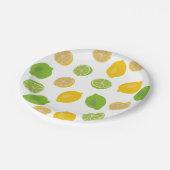 Assiettes En Carton Motif citron et citron vert (Angle)