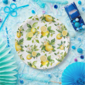Assiettes En Carton Motif citron, Fleurs de citron, Feuilles, Citrus (Fête)