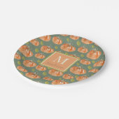 Assiettes En Carton Motif Citrouille Monogram Fall (Angle)