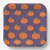 Assiettes En Carton Motif Citrouille Purple Fall (Recto)