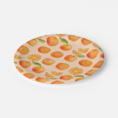 Assiettes En Carton Motif Citrus Orange (Angle)