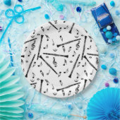 Assiettes En Carton Motif Clarinet Music Note (Fête)
