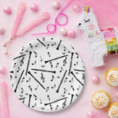 Assiettes En Carton Motif Clarinet Music Note (Fête)