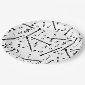 Assiettes En Carton Motif Clarinet Music Note (Angle)