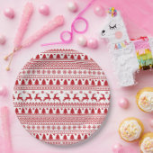 Assiettes En Carton Motif classique scandinave de Noël (Fête)