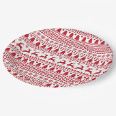 Assiettes En Carton Motif classique scandinave de Noël (Angle)