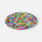 Assiettes En Carton Motif coloré de casse-tête (Angle)