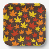 Assiettes En Carton Motif coloré de l'automne (Recto)