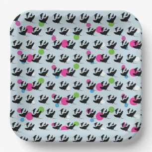Assiettes En Carton Motif coloré de raie pastenague de fête
