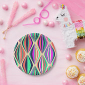 Assiettes En Carton motif coloré moderne des années 1960 (Fête)