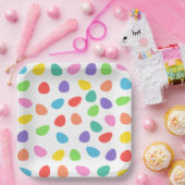Assiettes En Carton Motif coloré OEufs de Pâques (Fête)