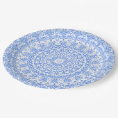 Assiettes En Carton Motif Cornflower Blue Mandala (Angle)