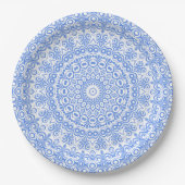 Assiettes En Carton Motif Cornflower Blue Mandala (Devant)