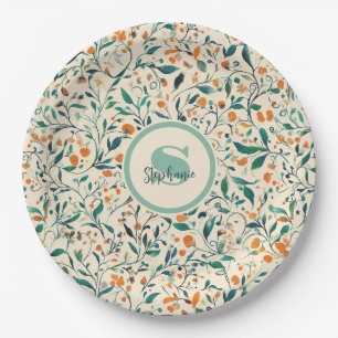Assiettes En Carton Motif couleur Paisley d'inspiration vintage (3)