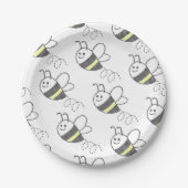 Assiettes En Carton Motif croisé Imprimer Baby shower d'abeille mignon (Devant)