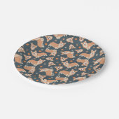 Assiettes En Carton Motif Cute Corgi (Angle)