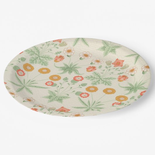 Assiettes En Carton Motif Daisy (par William Morris) (Angle)