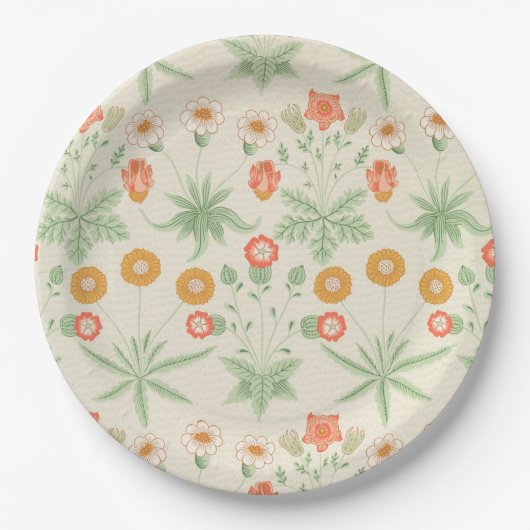 Assiettes En Carton Motif Daisy (par William Morris) (Devant)