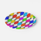 Assiettes En Carton Motif d'ampoules de Noël (Angle)