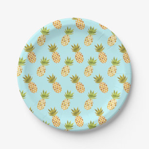 Assiettes En Carton Motif d'ananas Jolly Tropical