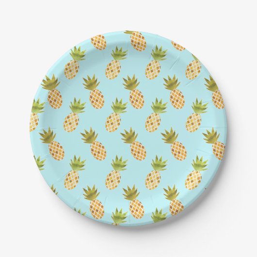 Assiettes En Carton Motif d'ananas Jolly Tropical (Devant)
