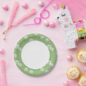 Assiettes En Carton Motif Dandelion sur Green Arrière - plan (Fête)