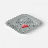 Assiettes En Carton Motif dansant Illusion d'optique Rubis  (Angulaire)