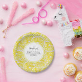 Assiettes En Carton Motif d'aquarelle de tranches de citron (Fête)