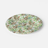 Assiettes En Carton Motif d'aquarelle tropicale (Angle)