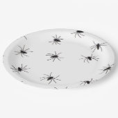 Assiettes En Carton Motif d'araignée d'Halloween (Angle)