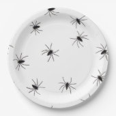 Assiettes En Carton Motif d'araignée d'Halloween (Devant)