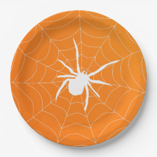 Assiettes En Carton Motif d'araignée effrayant Halloween