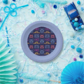 Assiettes En Carton Motif d'arrière-plan Batwheel™ Neon (Fête)