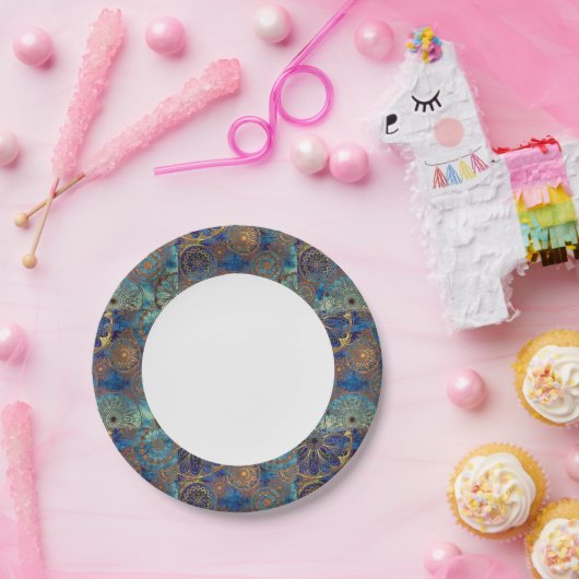 Assiettes En Carton motif d'art (Fête)