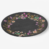 Assiettes En Carton Motif d'art de couronne florale de style Cowgirl d (Angle)