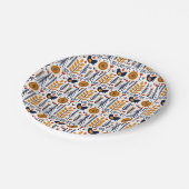Assiettes En Carton Motif d'art populaire d'oiseau d'automne (Angle)